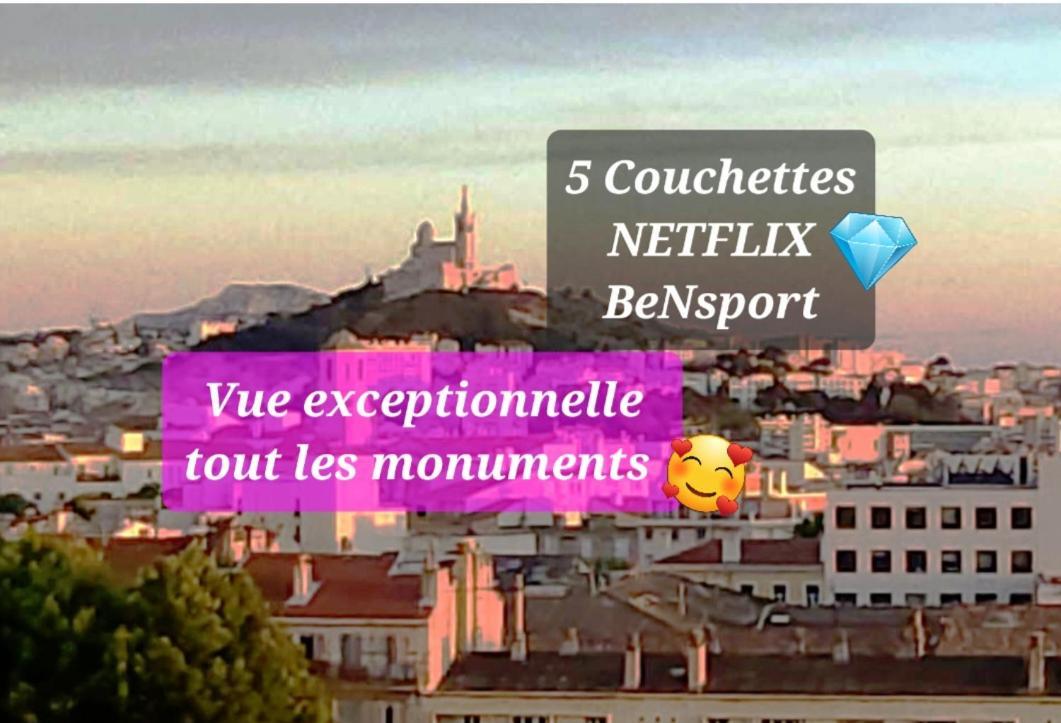 Sublime 2 Pieces Vue Incroyable Mer Et Tout Les Monuments De Marsella Exterior foto