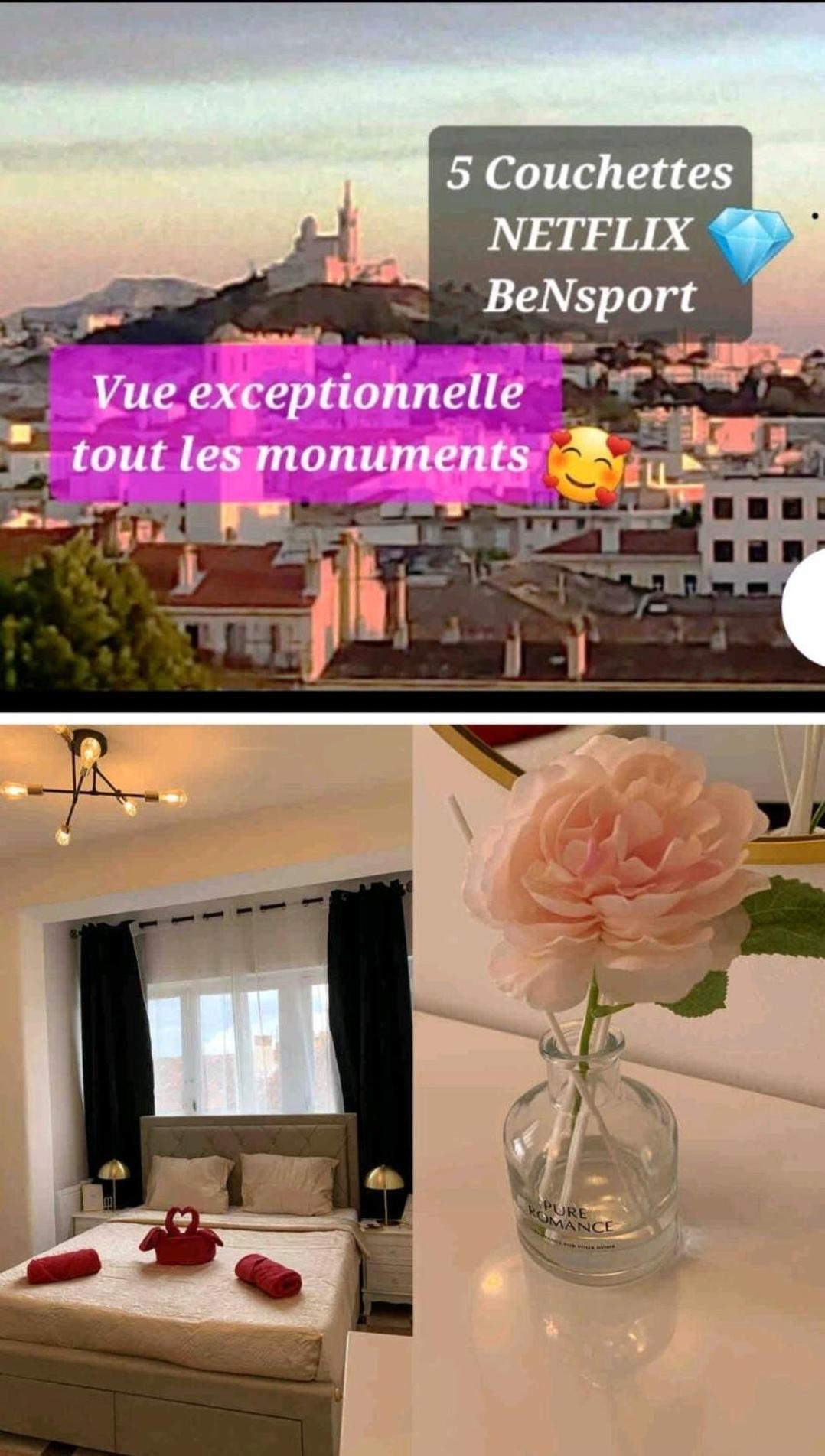 Sublime 2 Pieces Vue Incroyable Mer Et Tout Les Monuments De Marsella Exterior foto